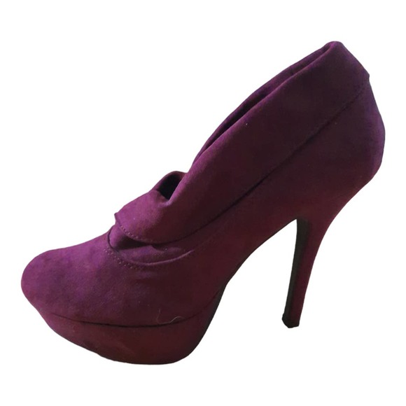 Mossimo Womens Vira Burgandy Suede 5 Inch Heel Pumps Size 9.5 - Picture 2 of 8